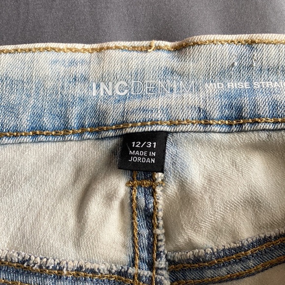 Inc international concepts cote denim mid rise straight jeans - Picture 11 of 14